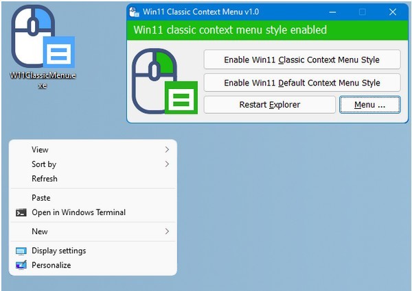 Win11 Classic Context Menu v1.2 右键菜单修改工具